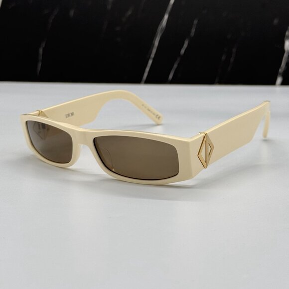 NEW CD DIAMOND S1I 50F0 DIOR IVORY UNISEX SUNGLASSES - Picture 1 of 8